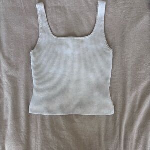 Babaton Ribbed Cream Tank Top